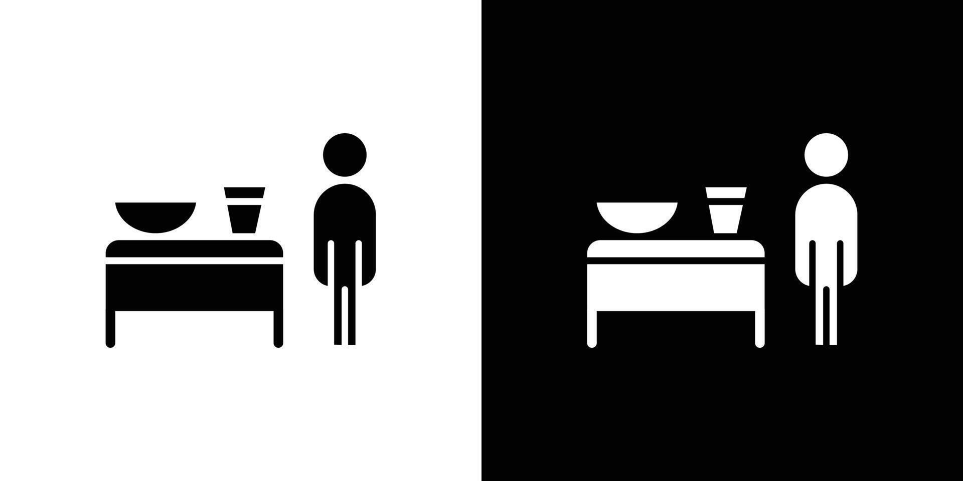 restaurant Waiter icon logo set vector