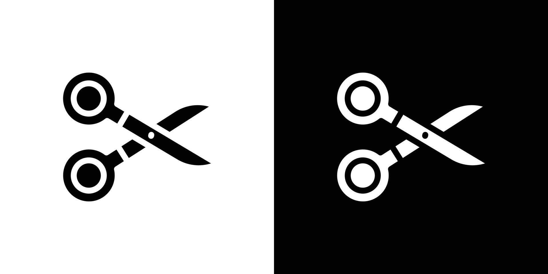 Scissors cutting icon logo set vector