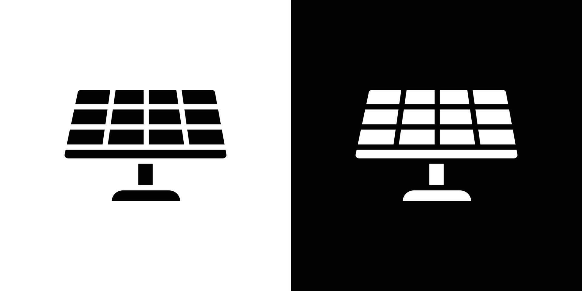 Solar panels icon logo set vector