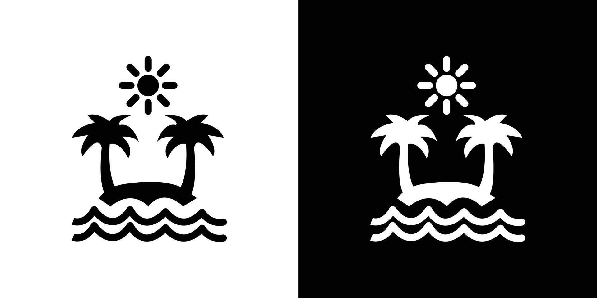 Summer holiday icon logo set vector