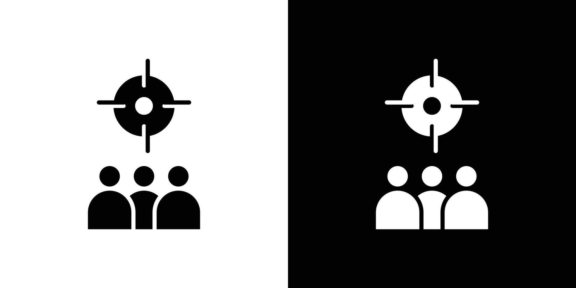 Target audience icon logo set vector