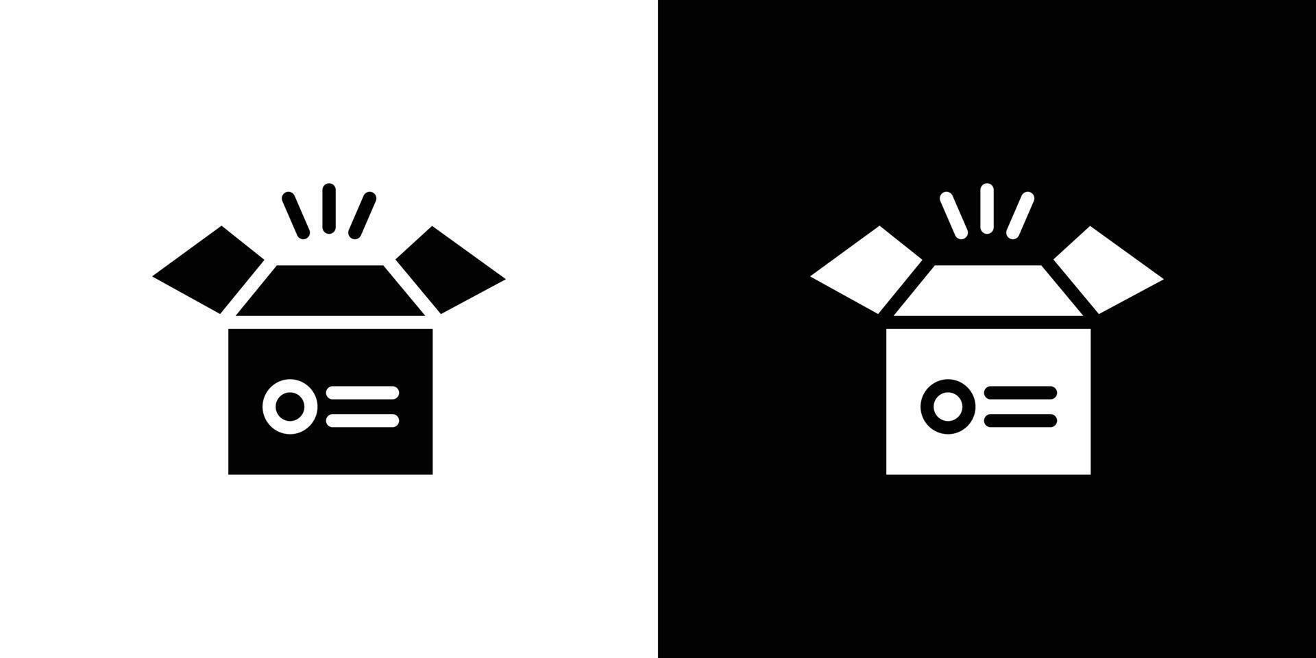 Unpack icon logo set vector