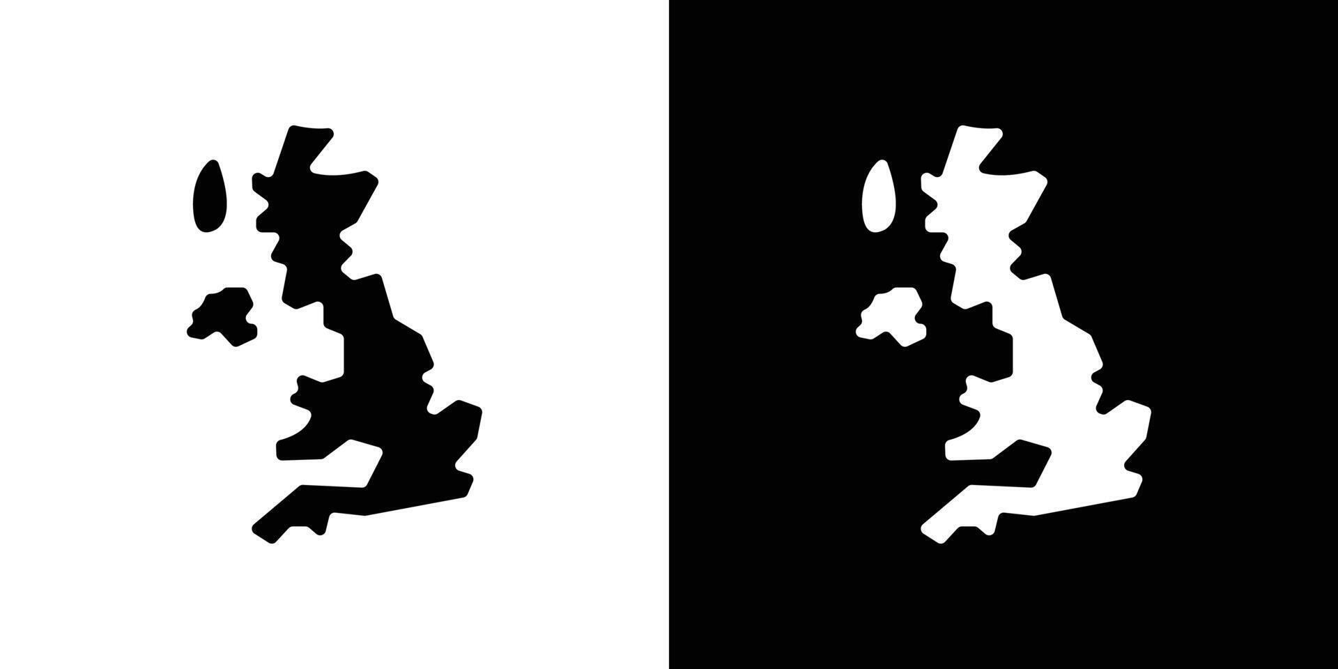 United Kingdom map icon logo set vector