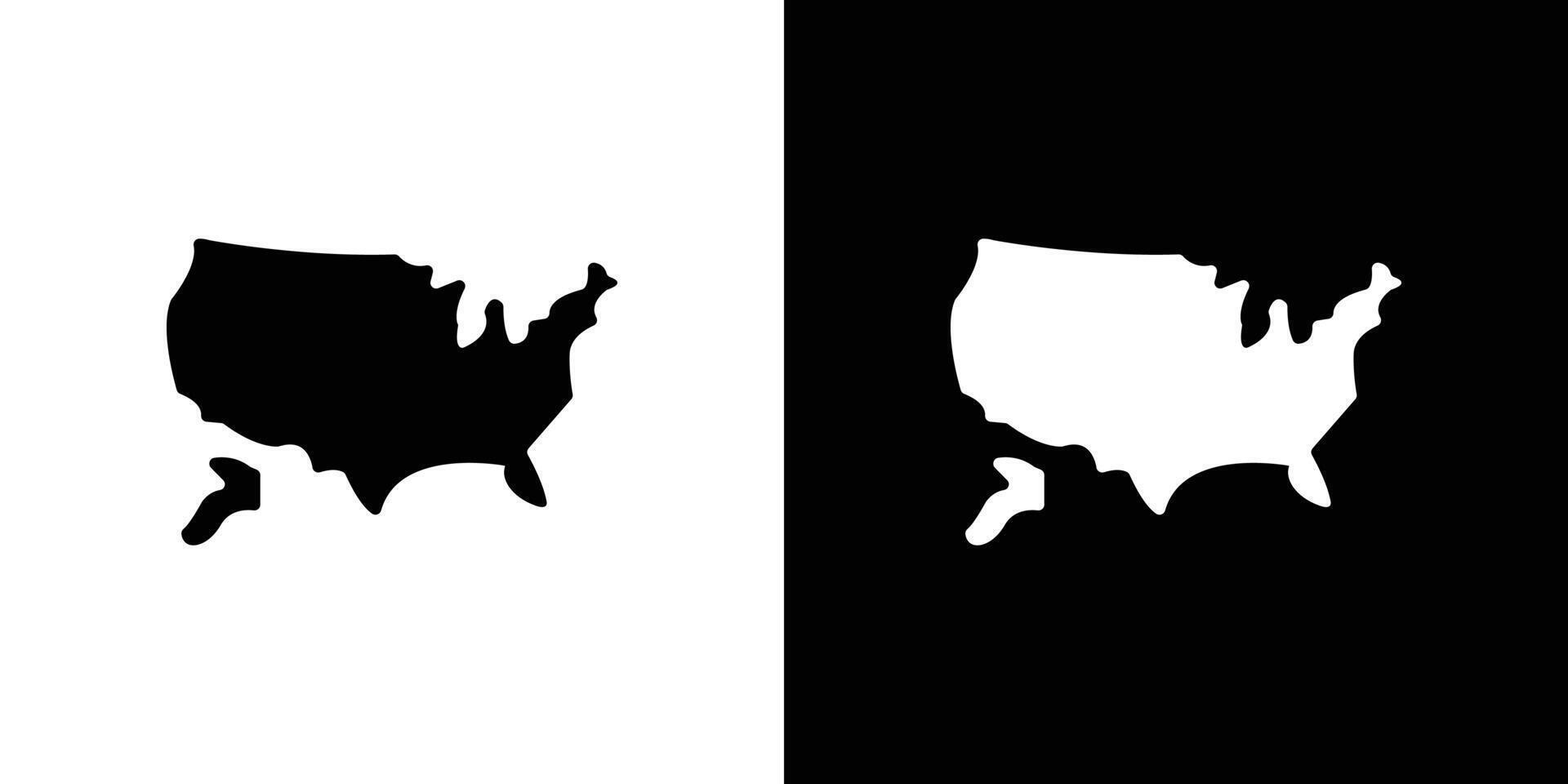USA Map icon logo set vector