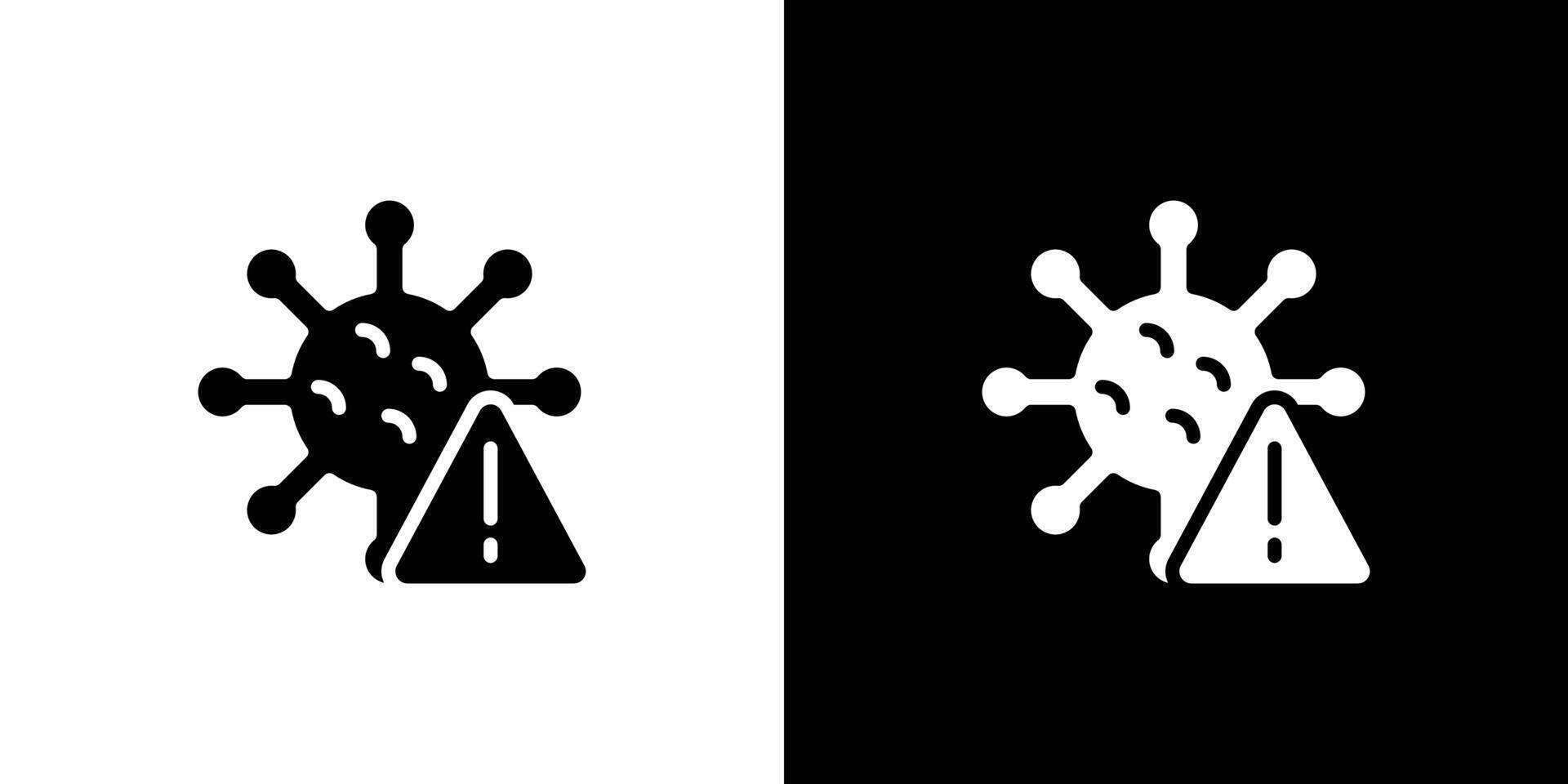 Virus Warning Alert icon logo set vector