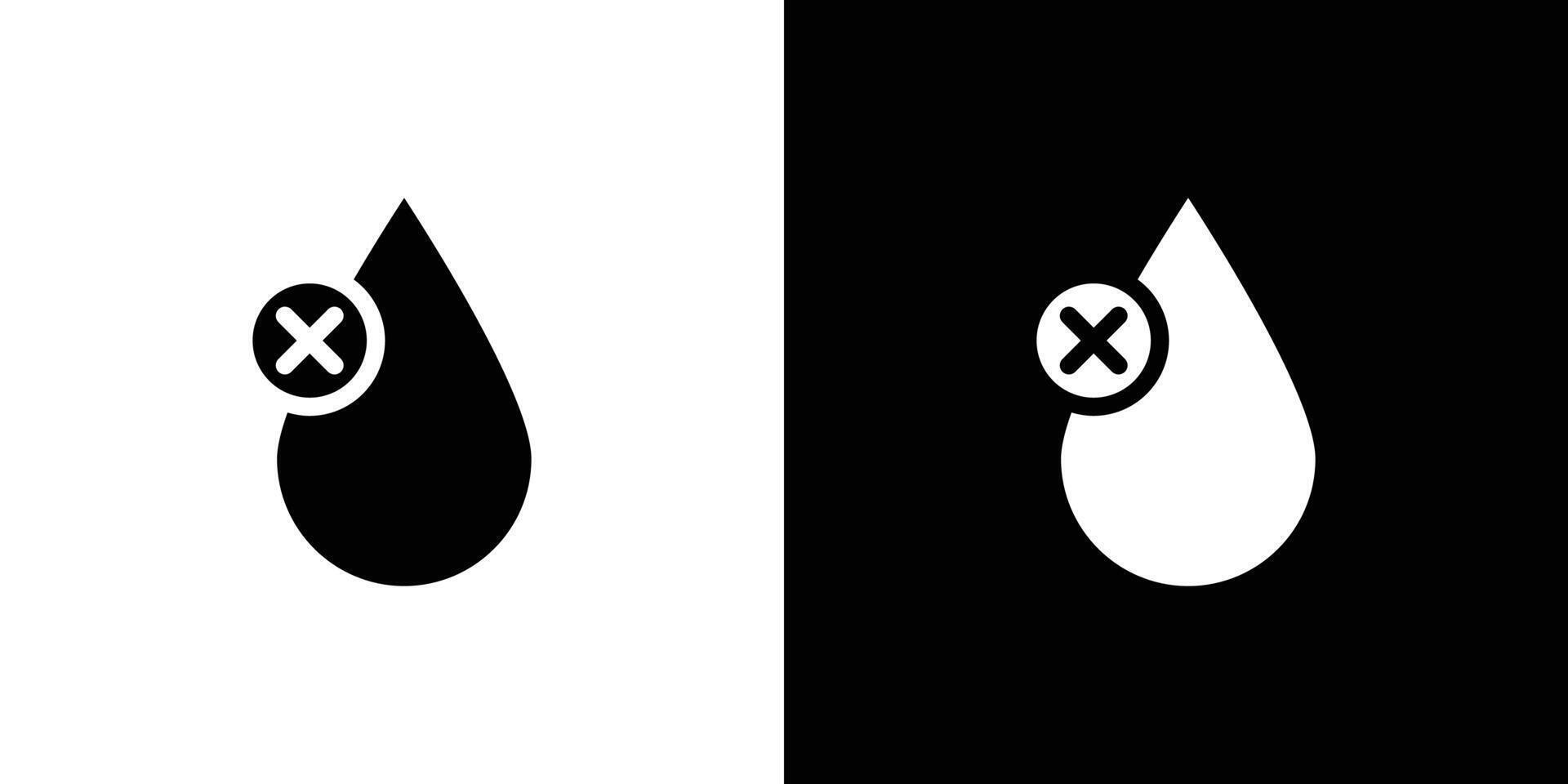 Water not clear icon logo set vector