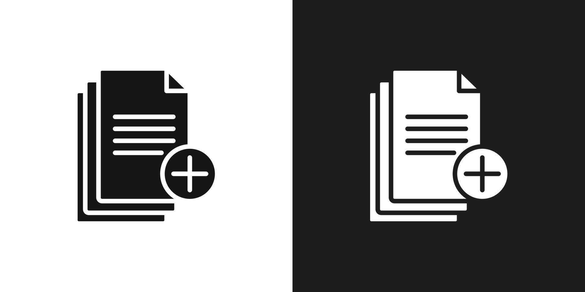 Add document icon logo set vector