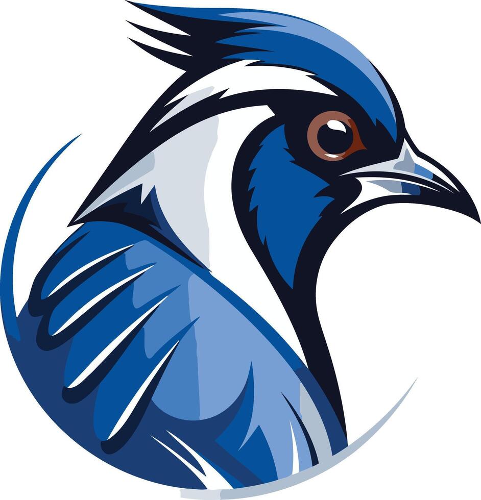 Blue Jay Bird Mascot Illustration vector