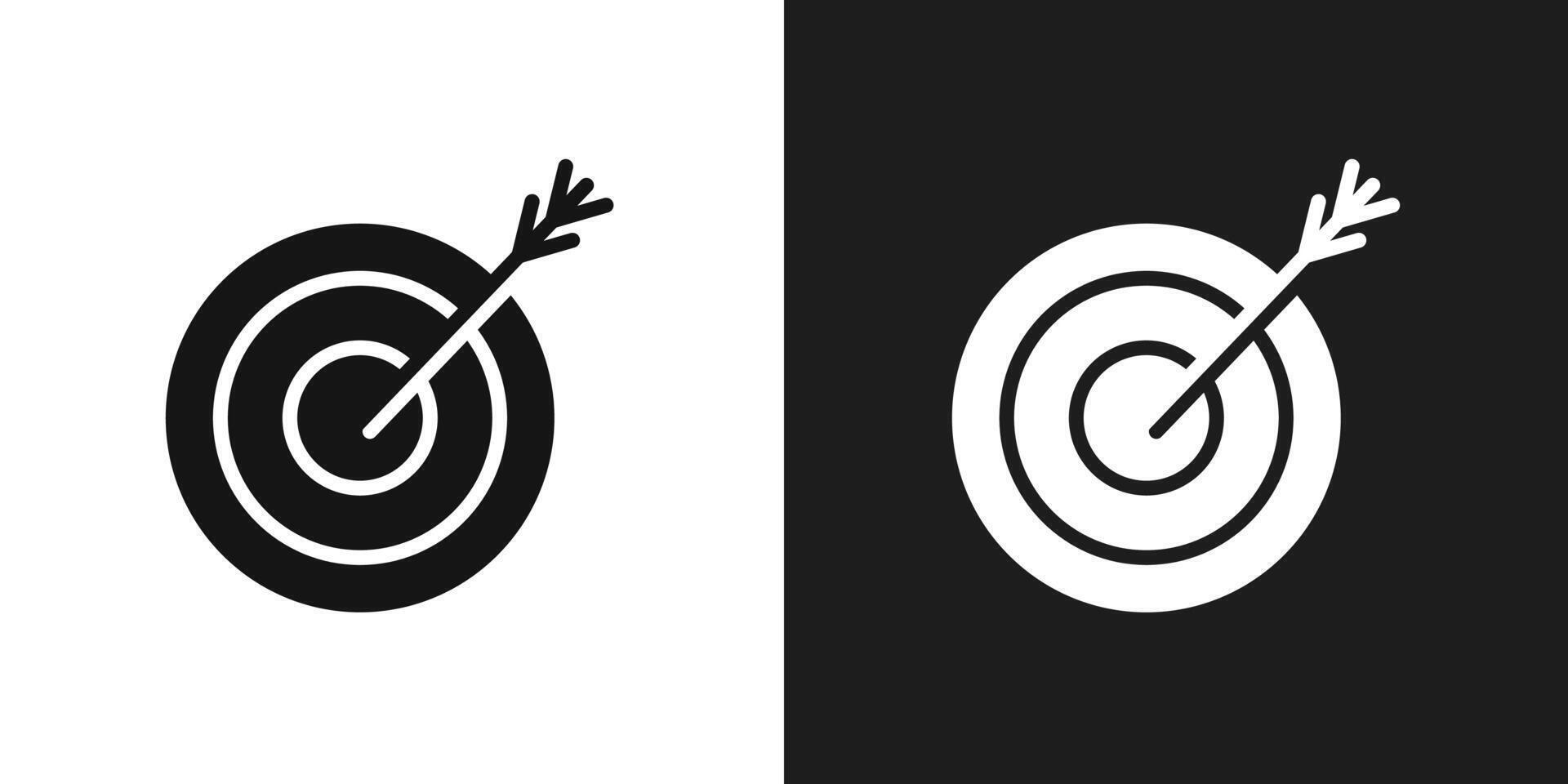 Bullseye icon logo set vector