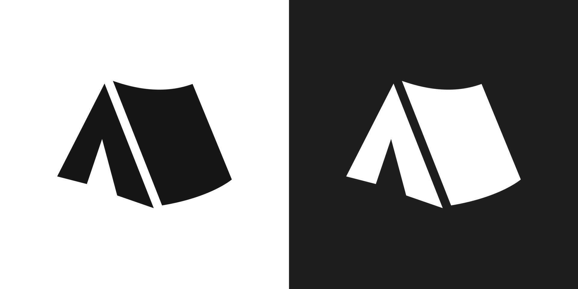 Camping icon logo set vector