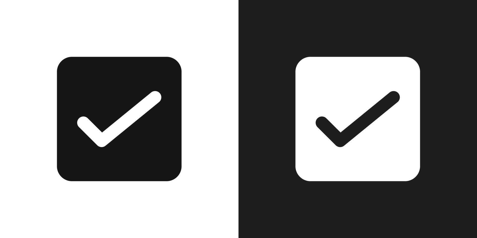 Check icon logo set vector