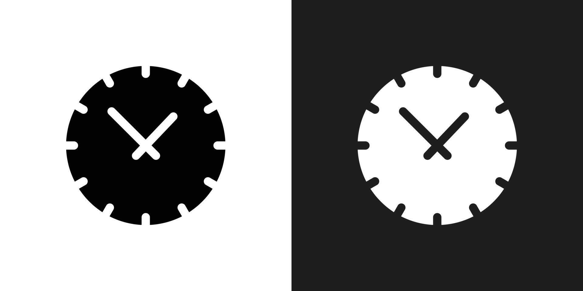 Clock icon logo set vector