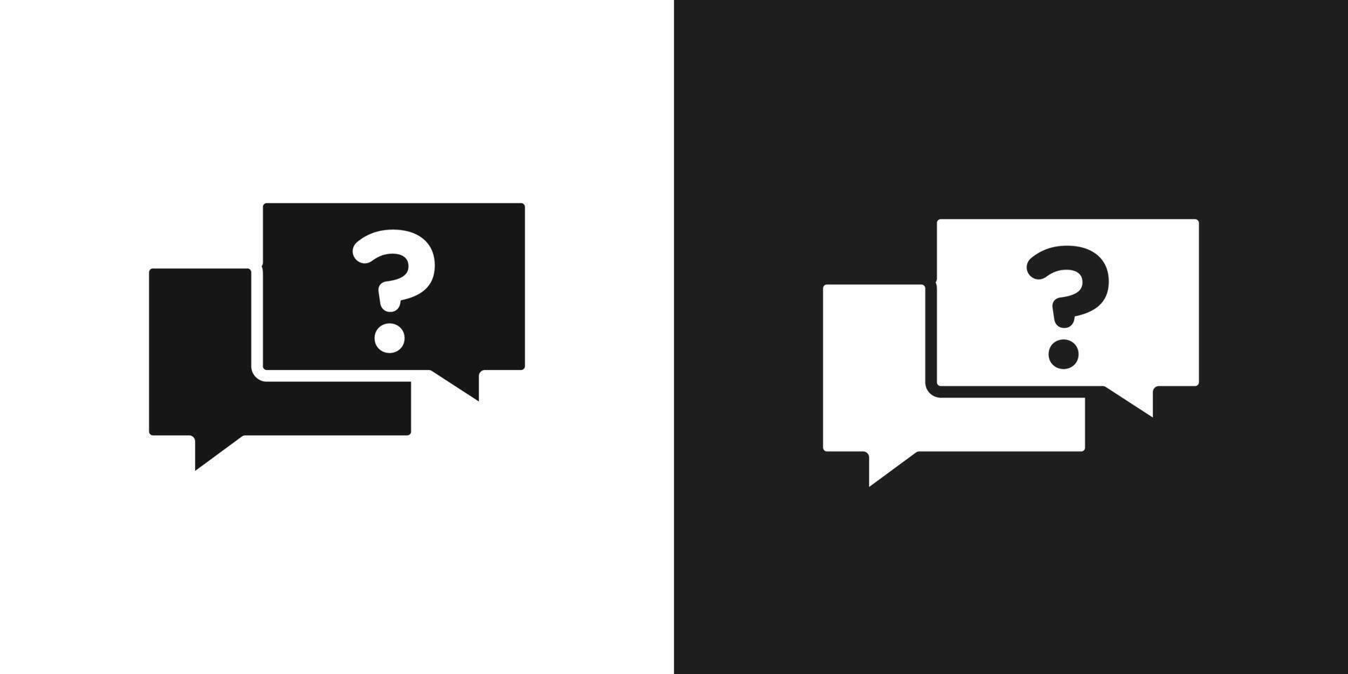 Comment question icon logo set vector
