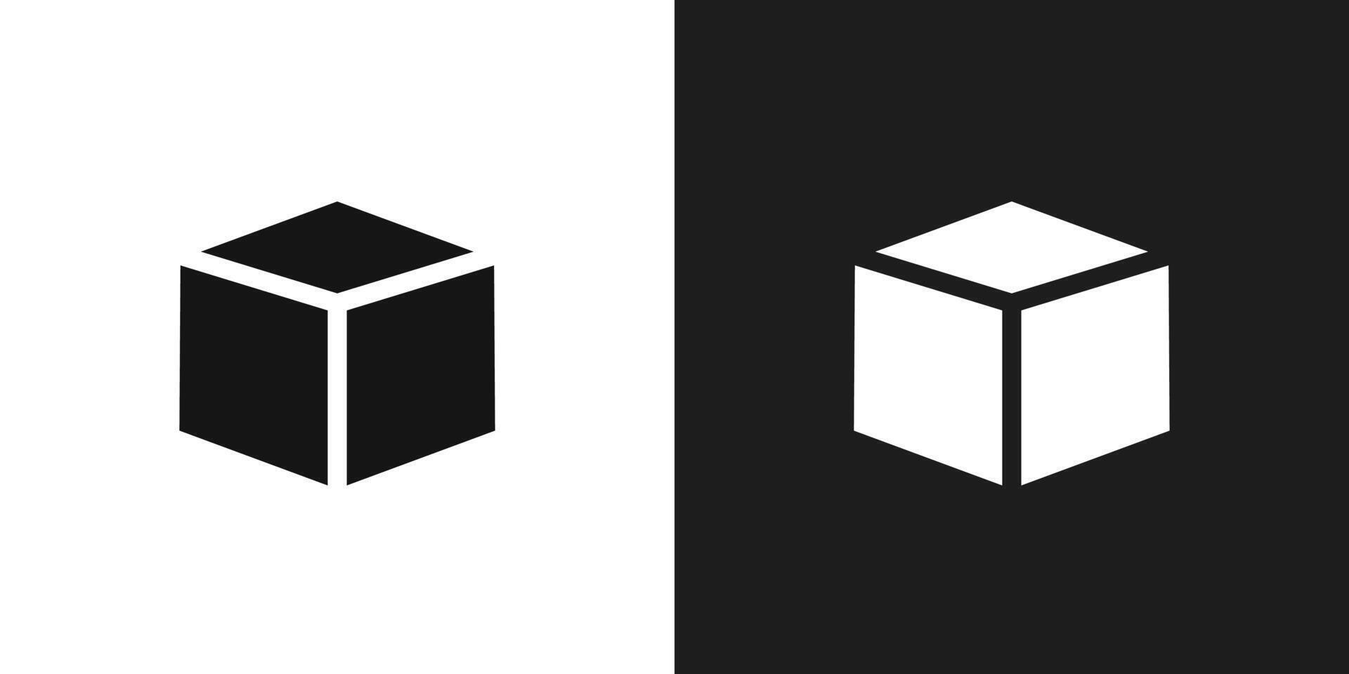 Cube icon logo set vector