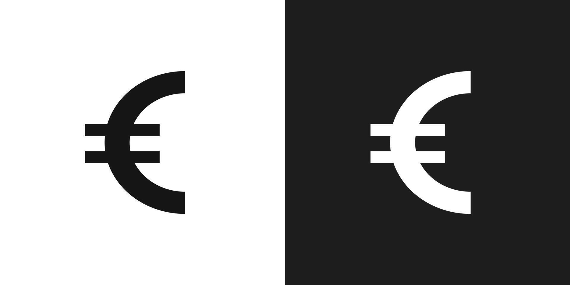 Euro icon logo set vector