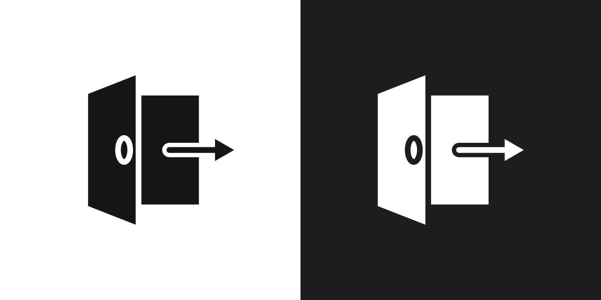 Exit icon logo set vector