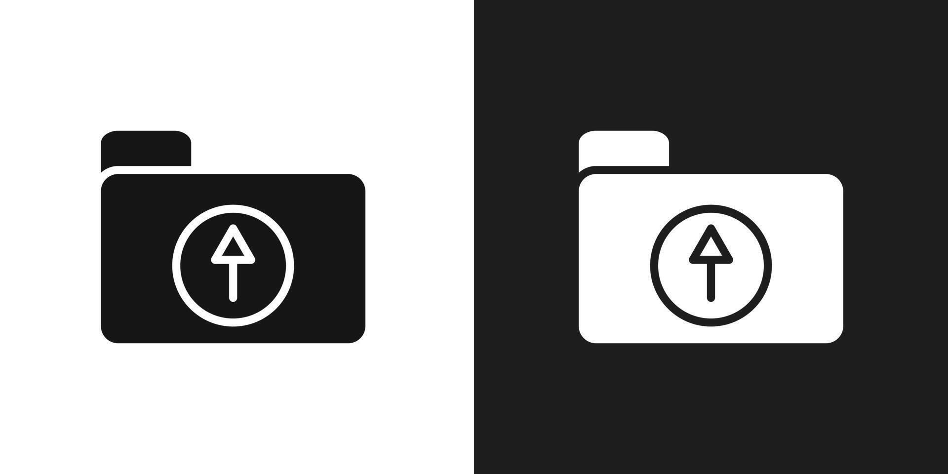 Folder upload icon logo set vector