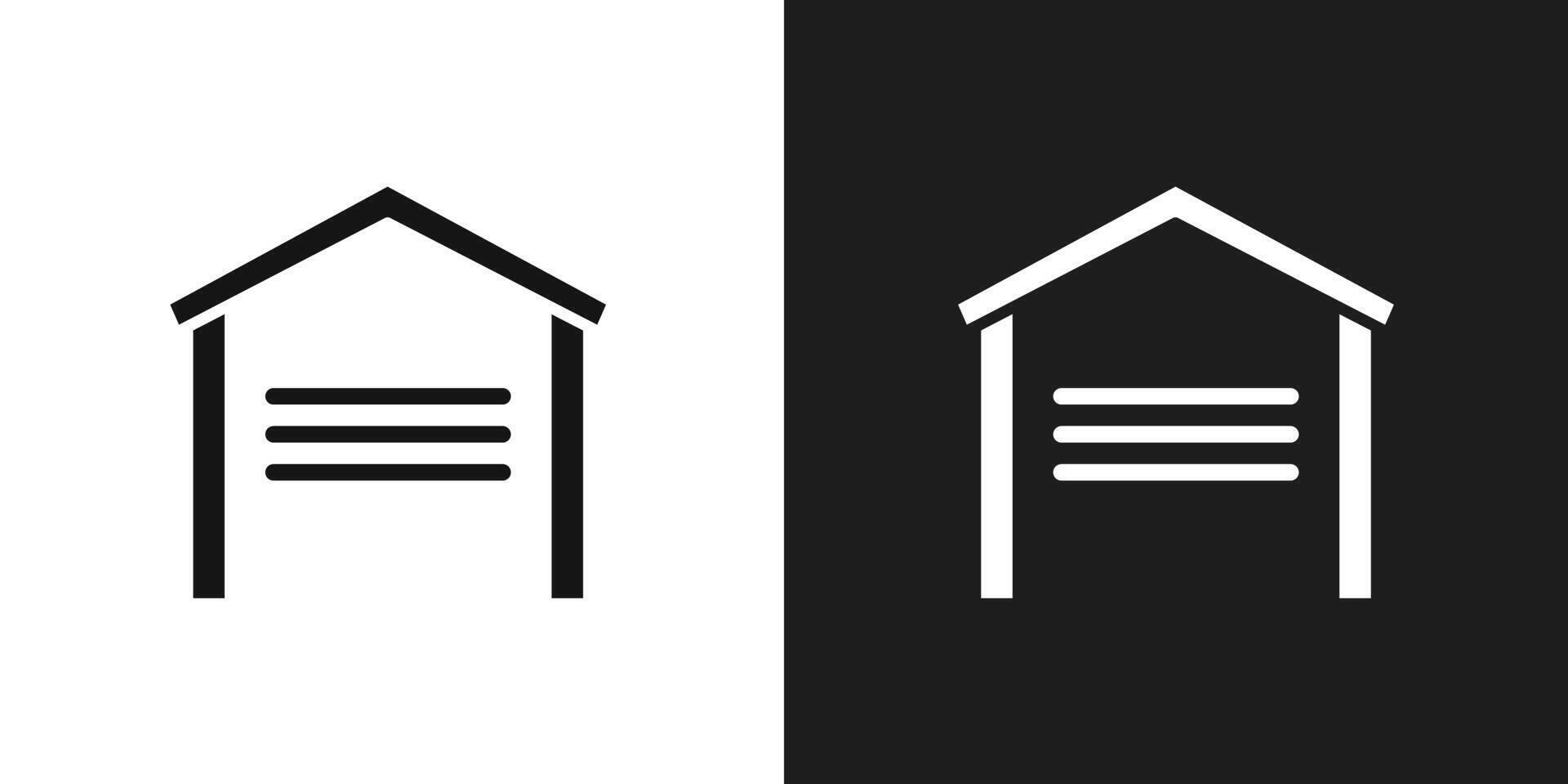 Garage icon logo set vector
