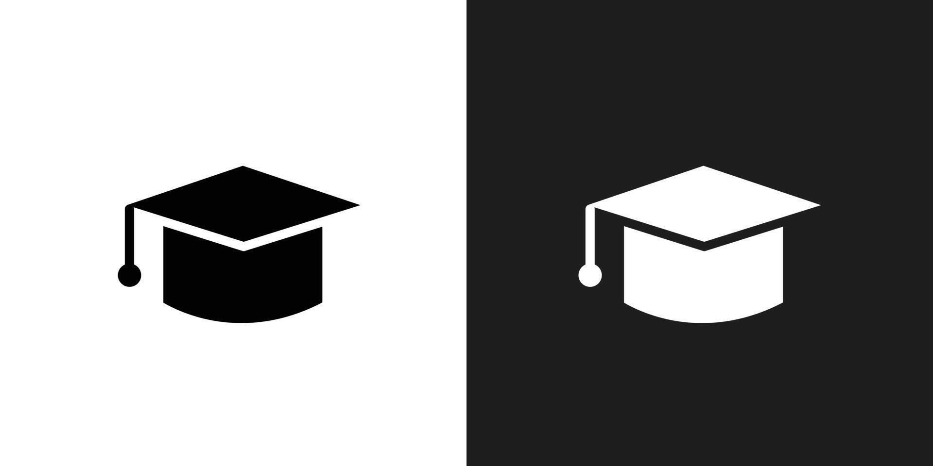 Graduation cap icon logo set vector