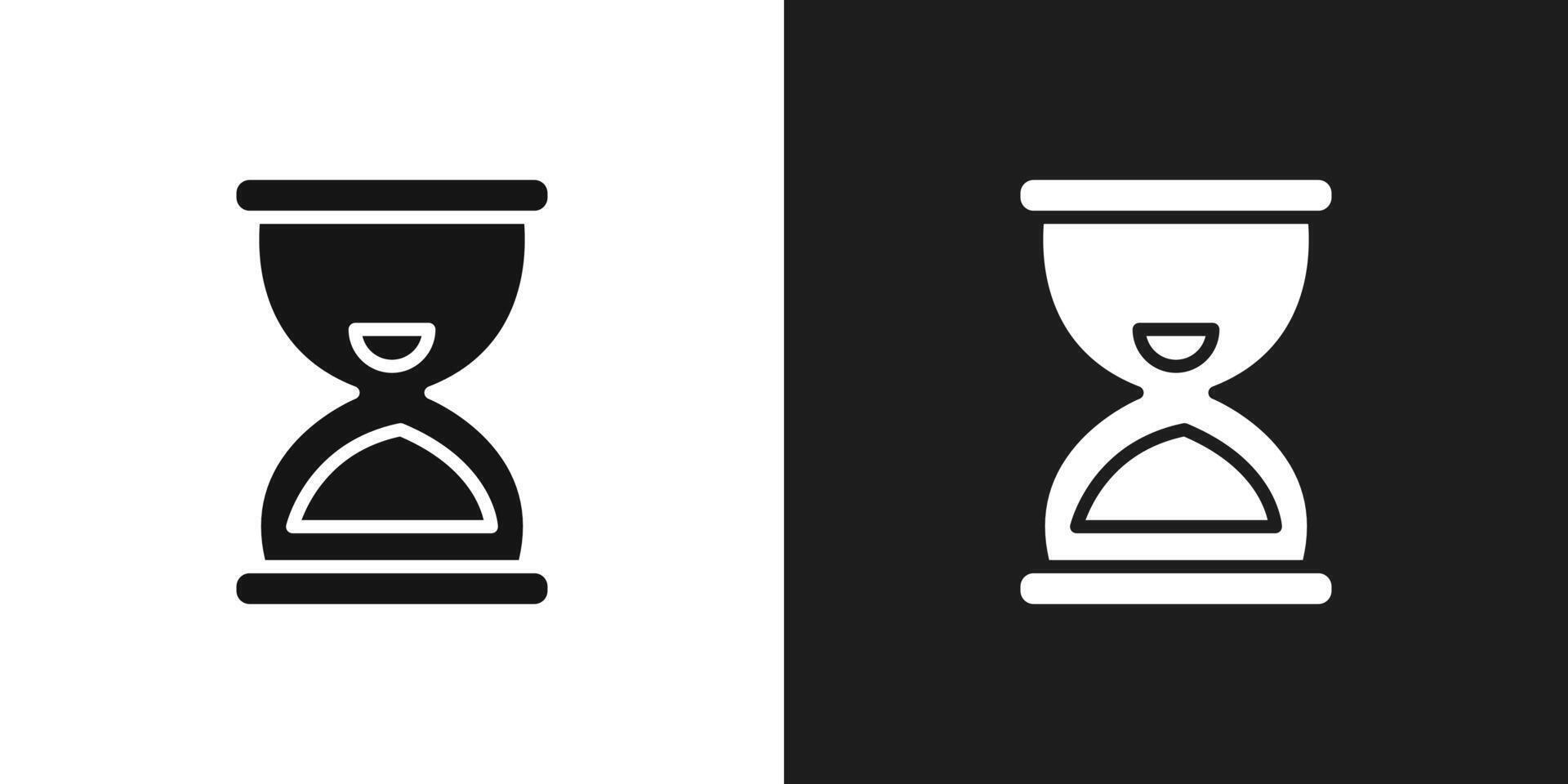 Hourglass end icon logo set vector