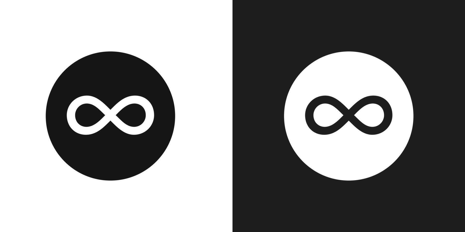 Infinity icon logo set vector