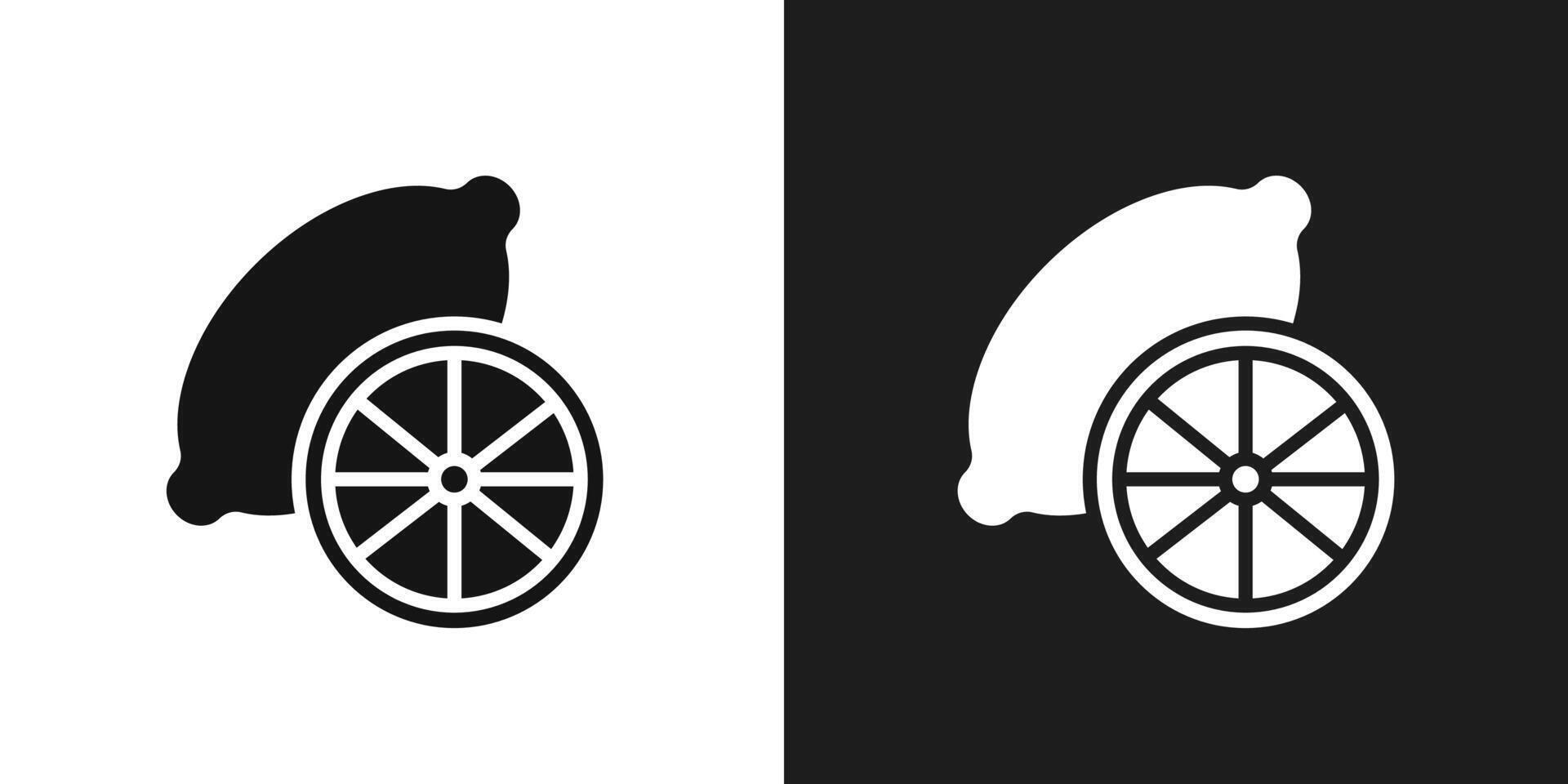 Lemon icon logo set vector