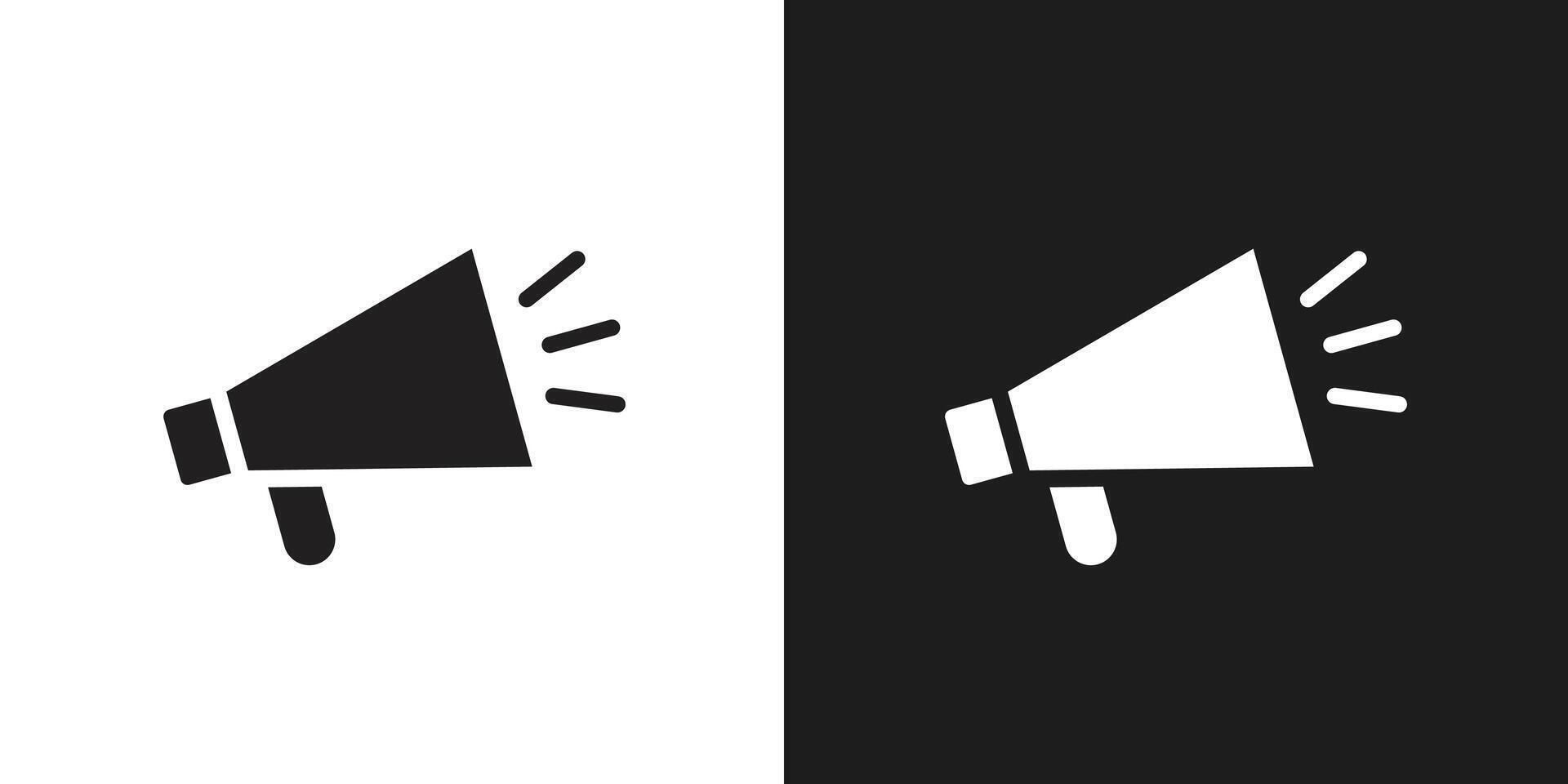 Megaphone icon logo set vector