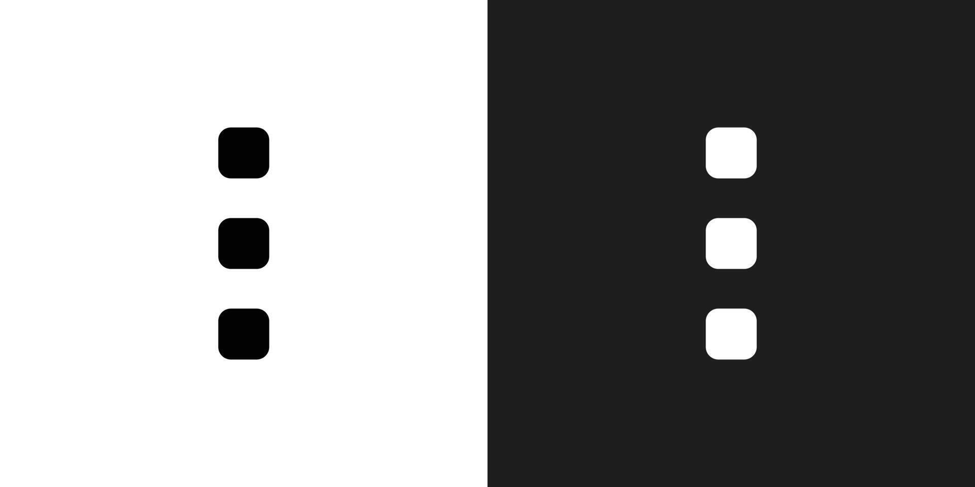 Menu dots icon logo set vector