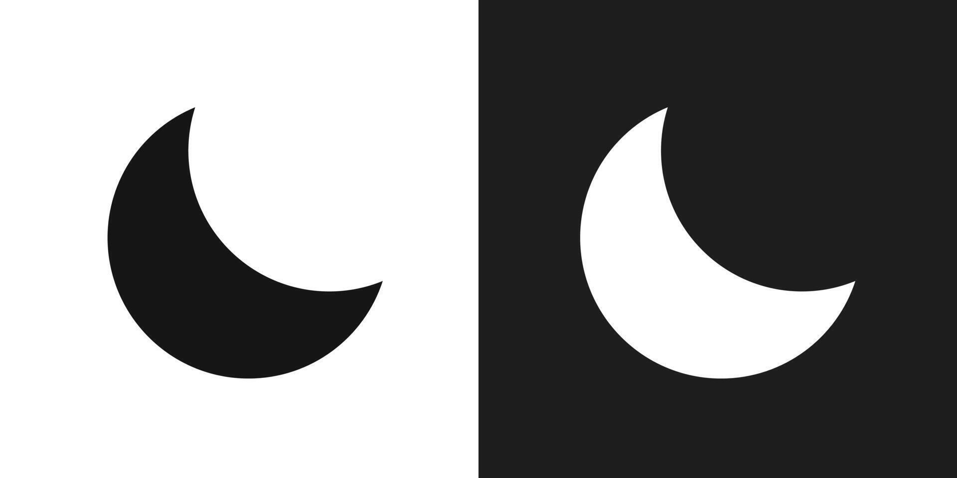 Moon icon logo set vector