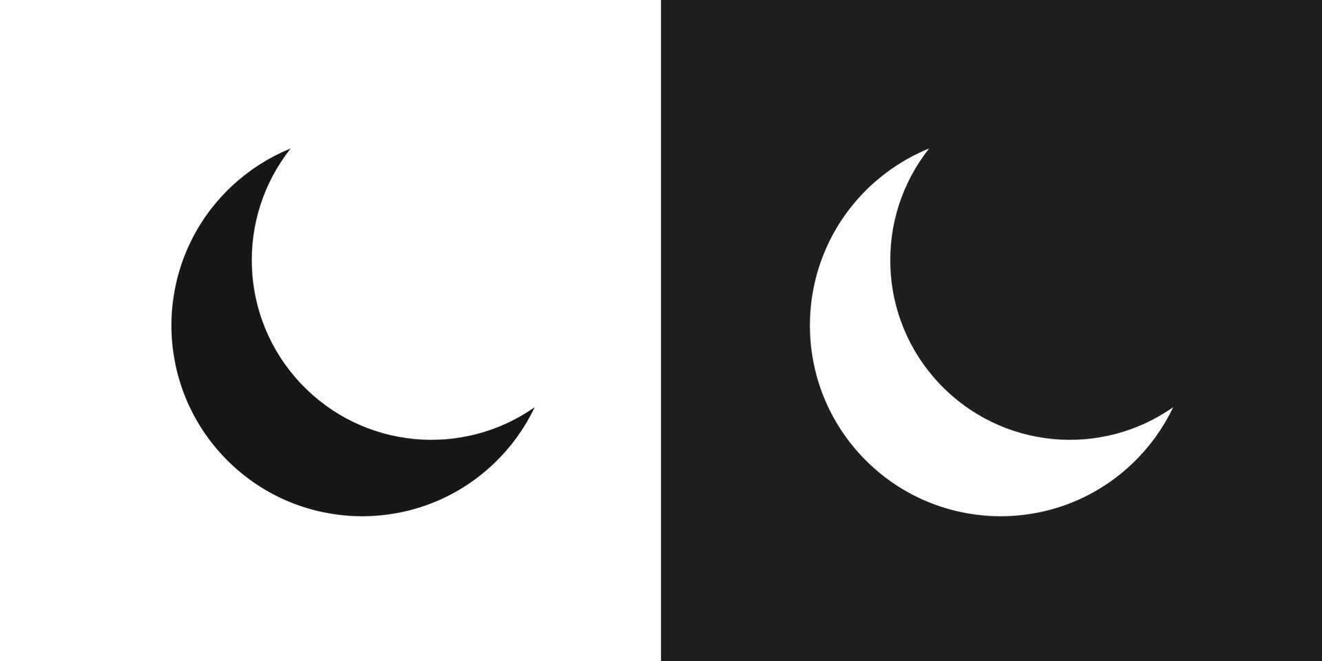 Moon icon logo set vector