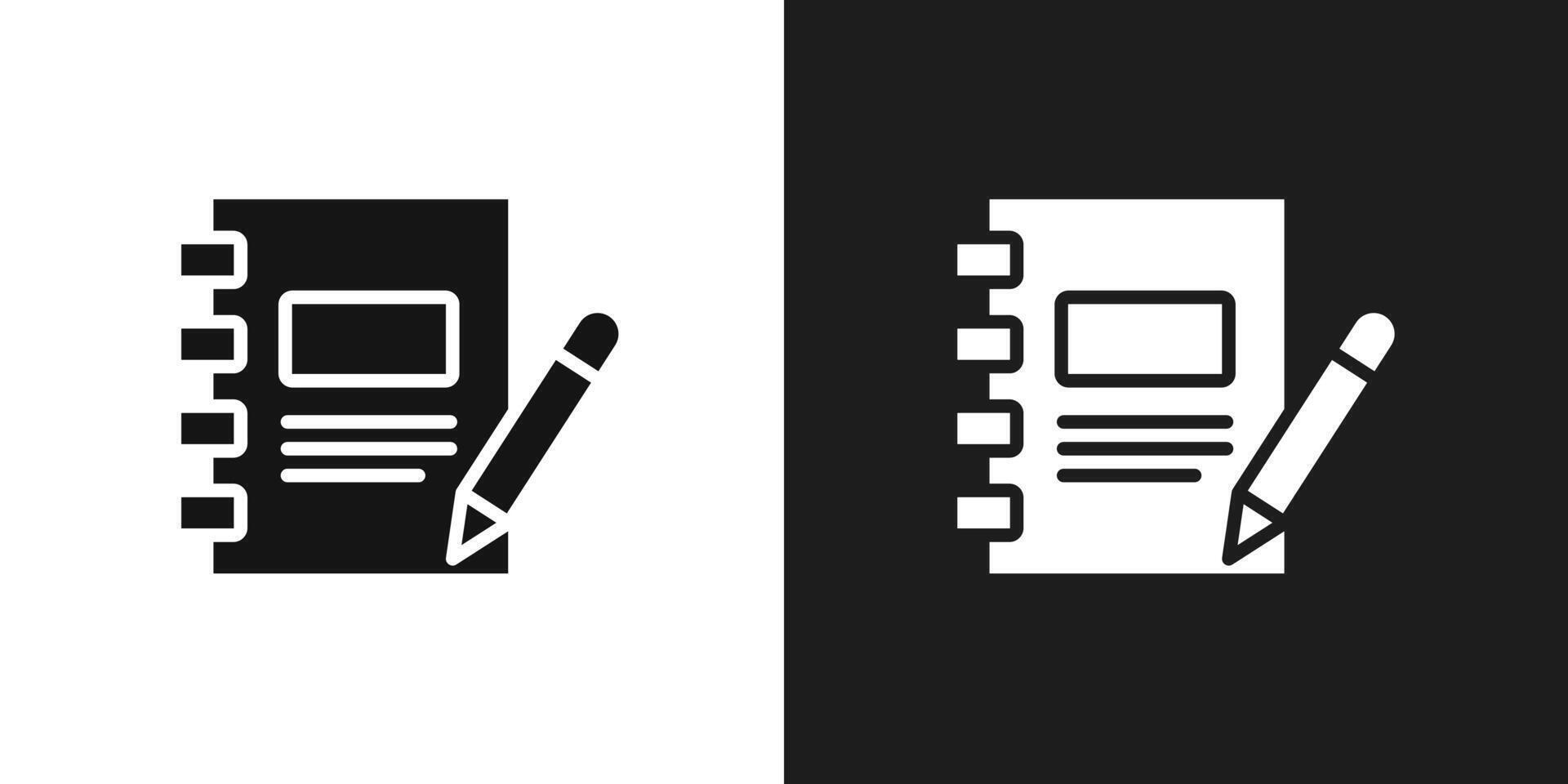 Notebook icon logo set vector