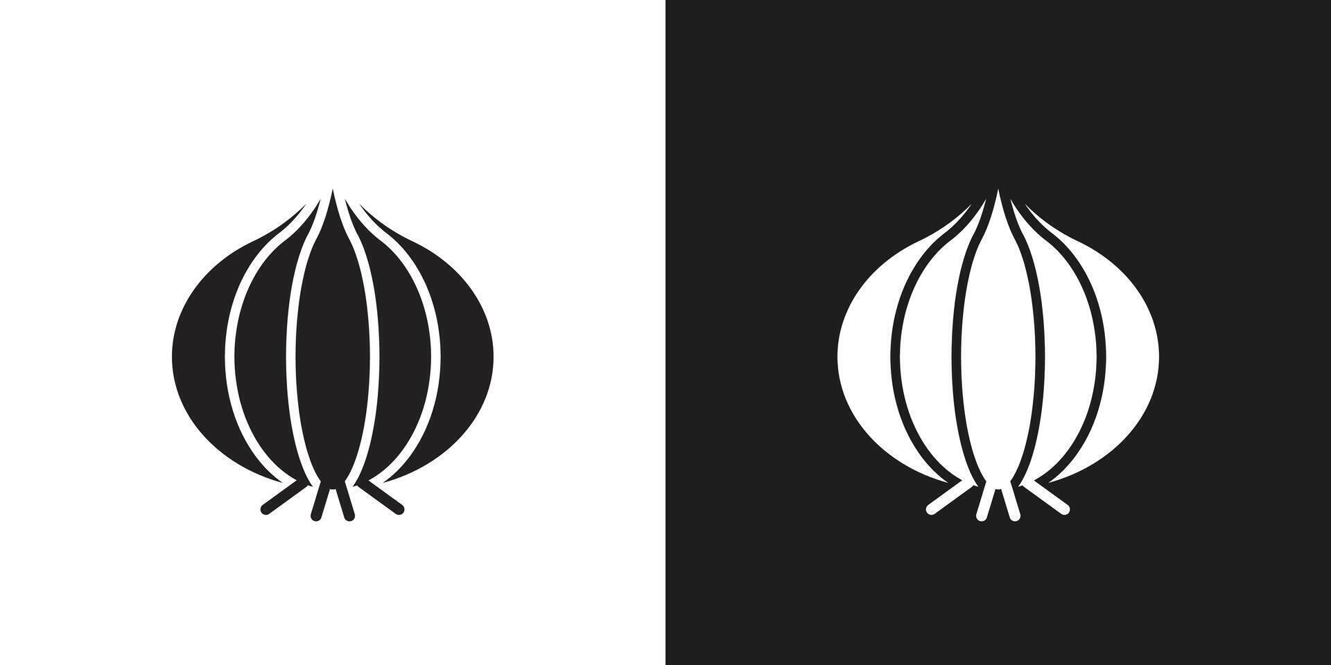 Onion icon logo set vector