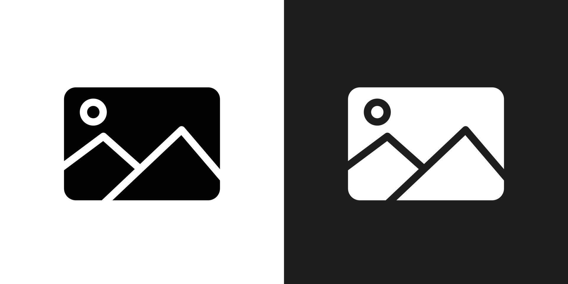 Picture icon logo set vector