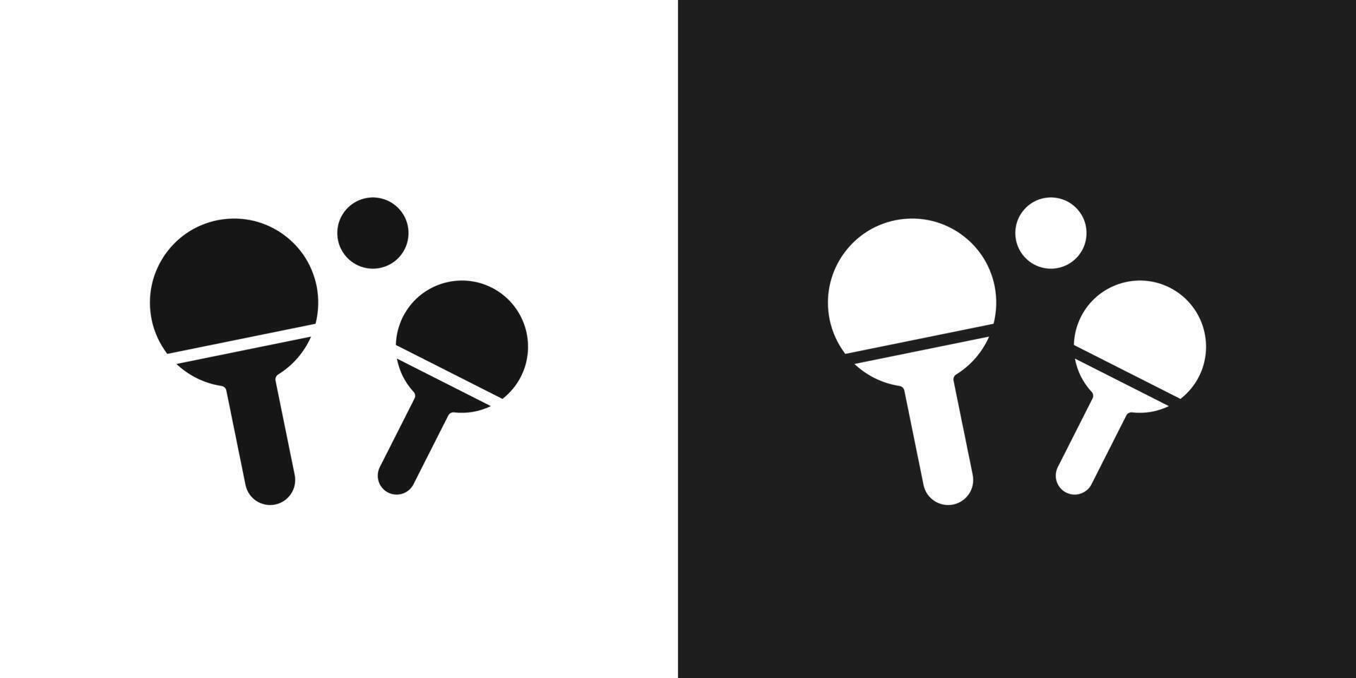 Ping pong icon logo set vector