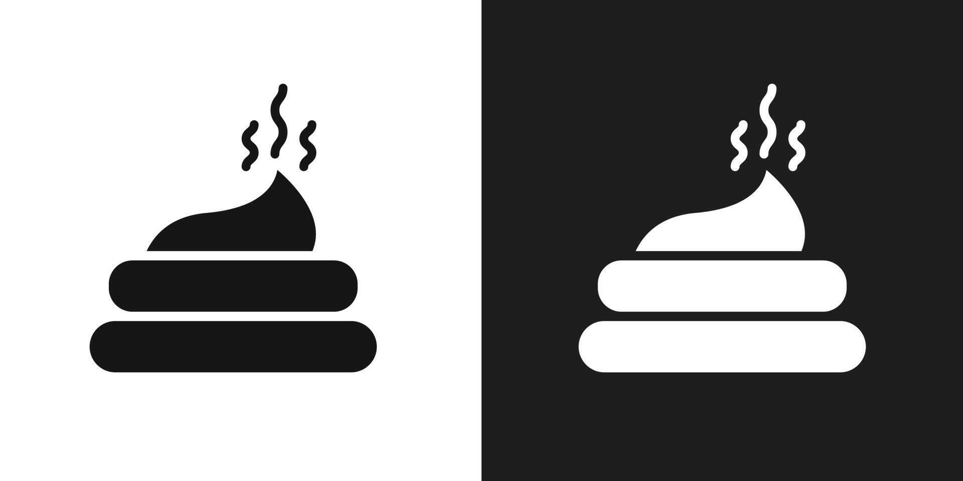 Poop icon logo set vector