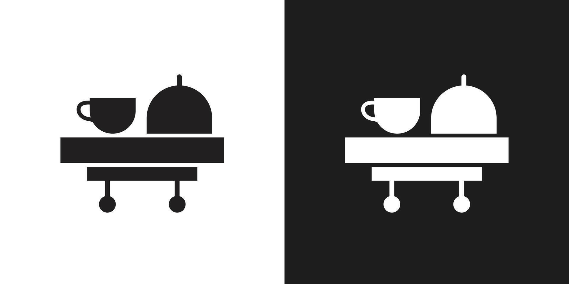 Room service icon logo set vector