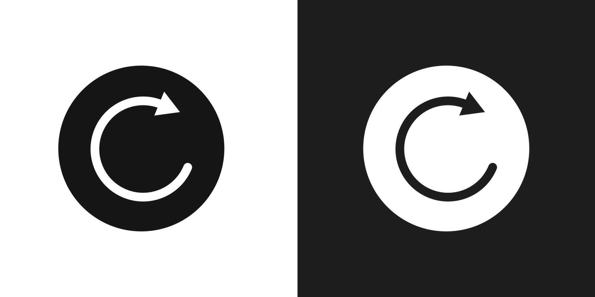 Rotate right icon logo set vector