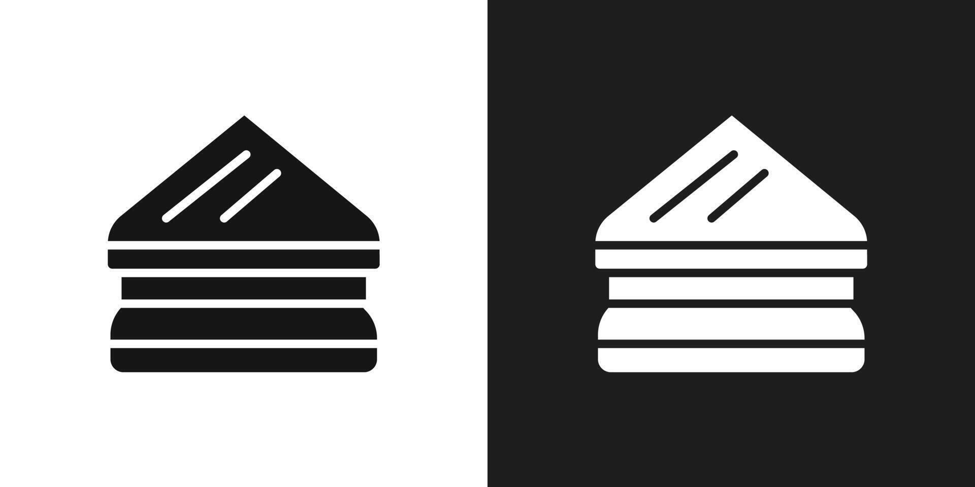 Sandwich icon logo set vector