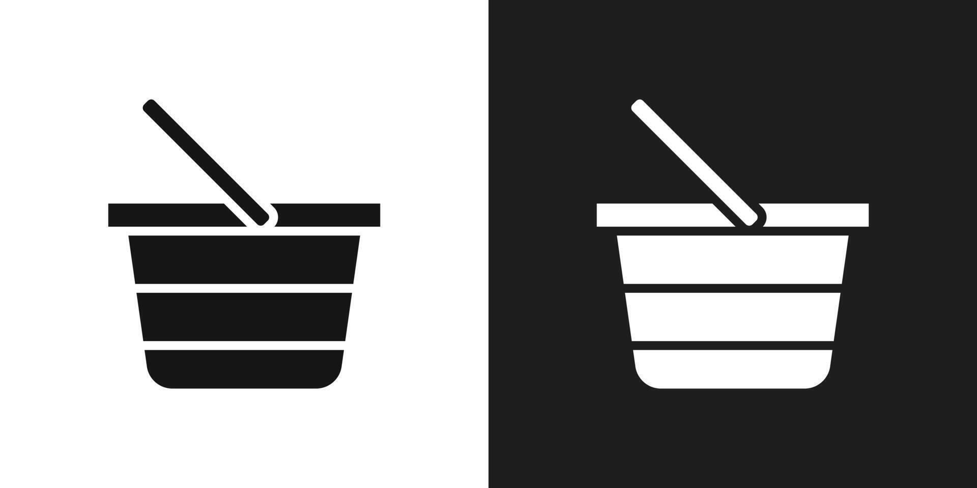 Shopping basket icon logo set vector