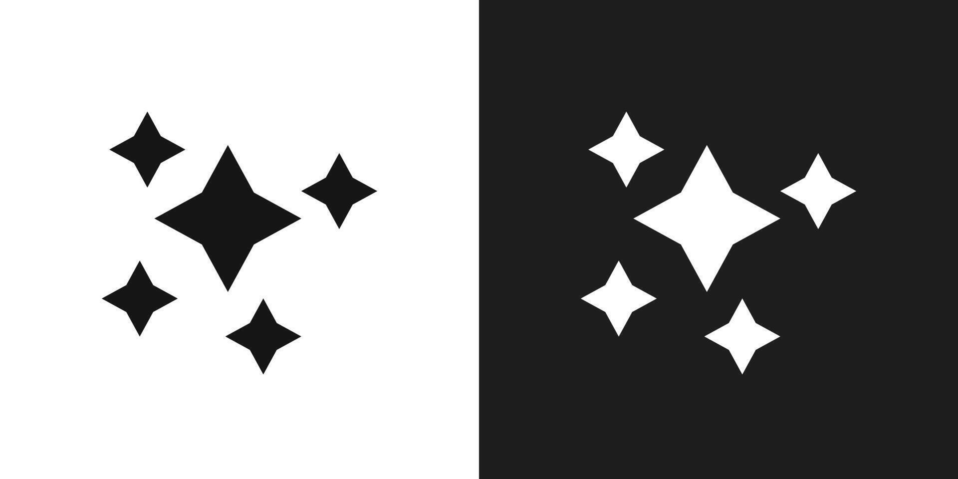 Sparkles icon logo set vector