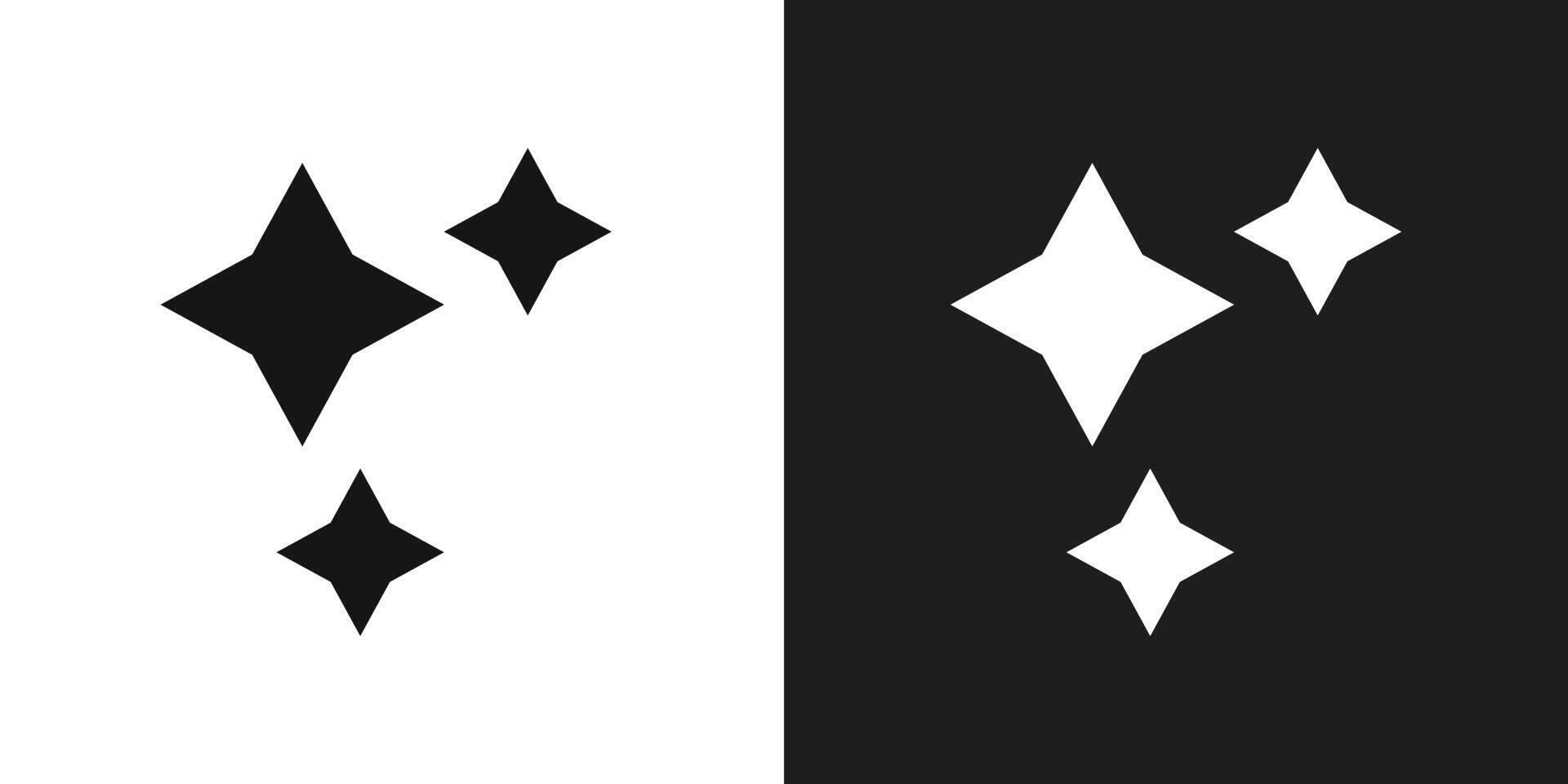 Sparkles icon logo set vector