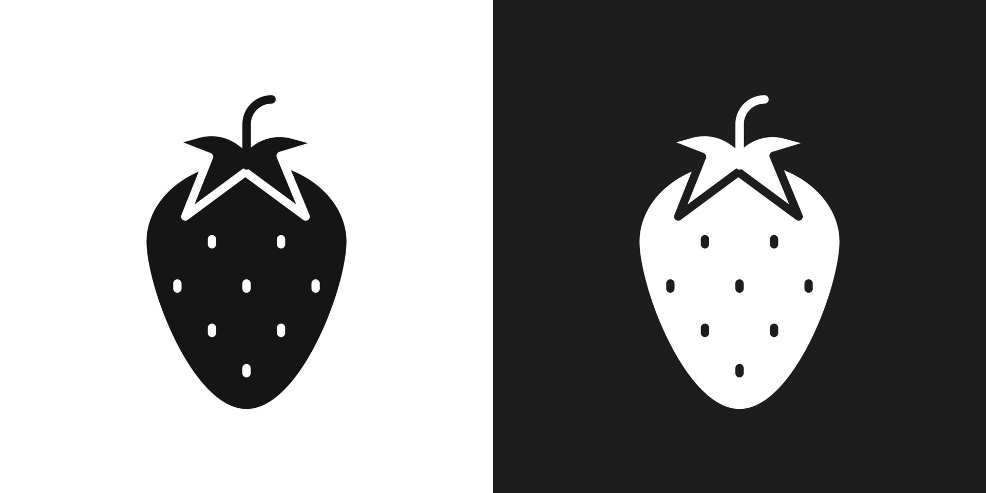 Strawberry icon logo set 49441024 Vector Art at Vecteezy