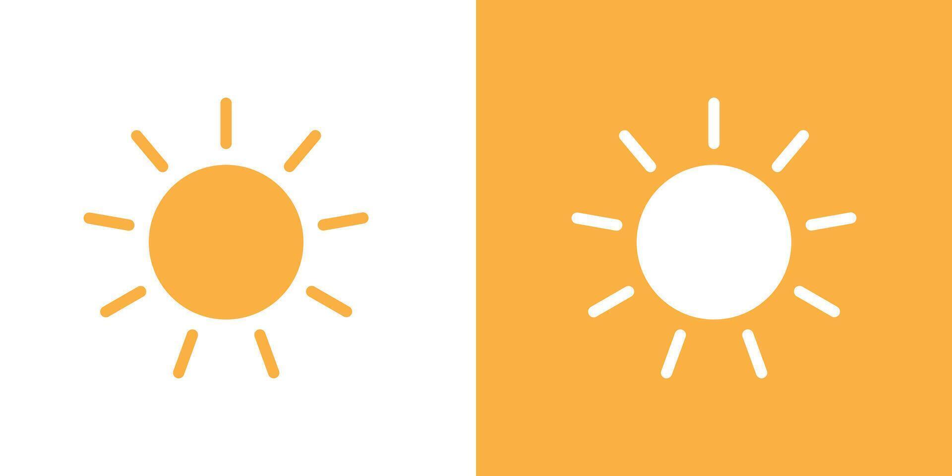 Sun icon logo set vector