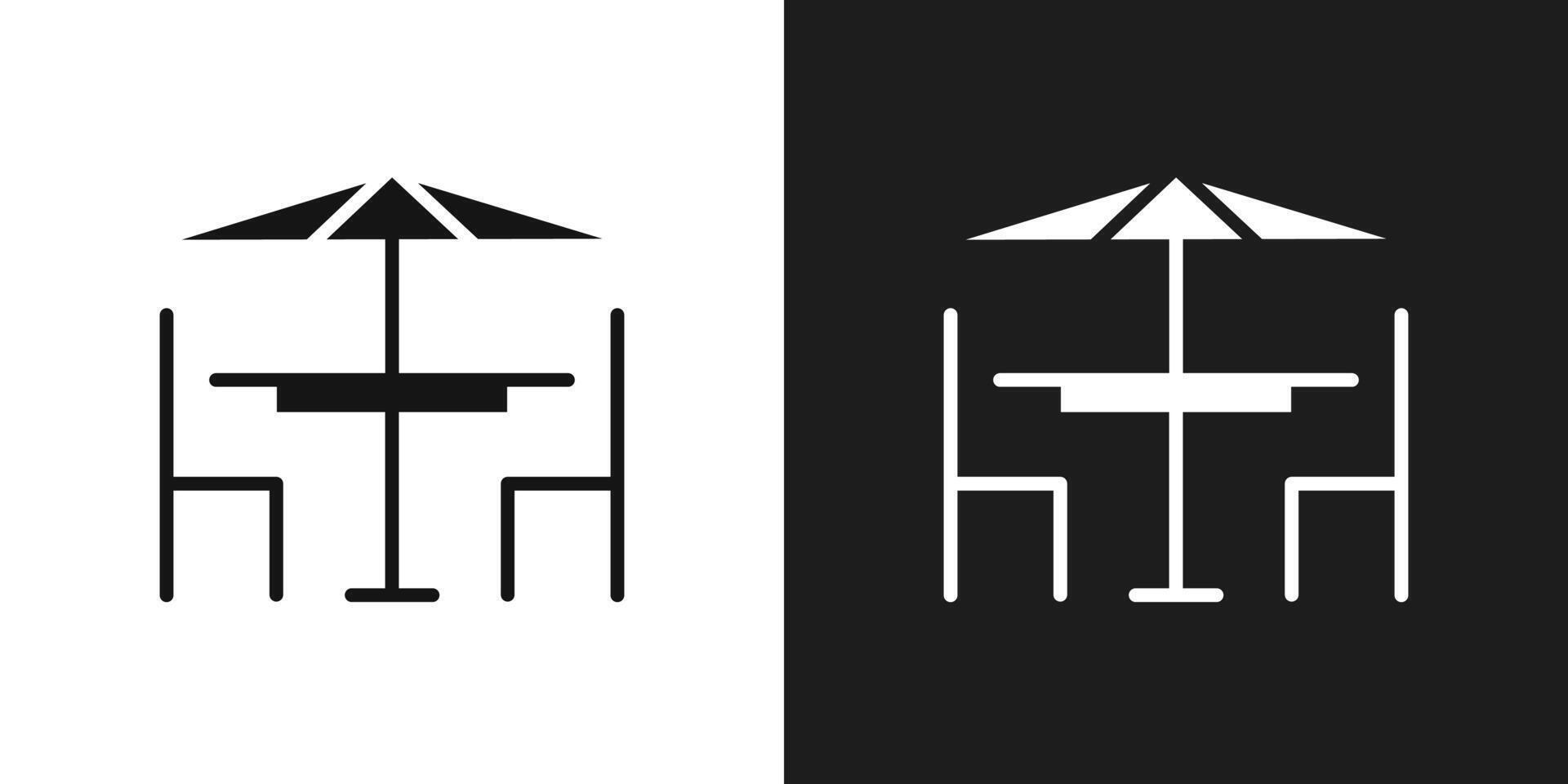 Terrace icon logo set vector