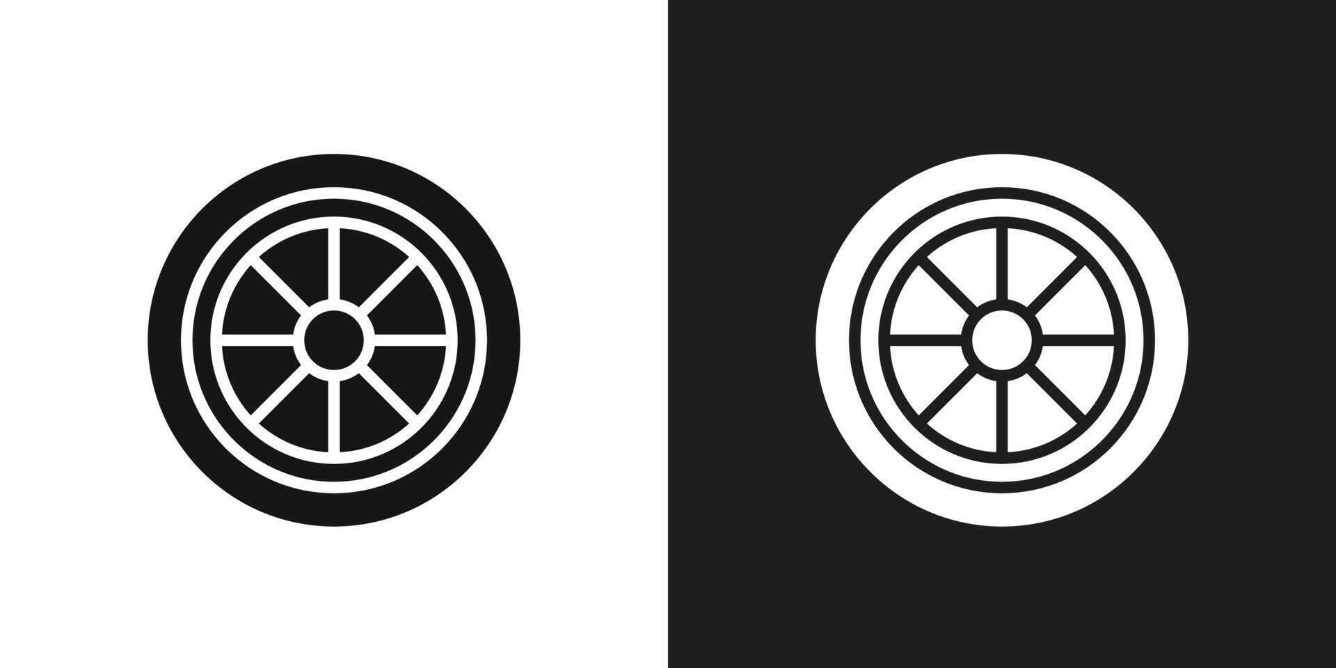 Tire icon logo set vector