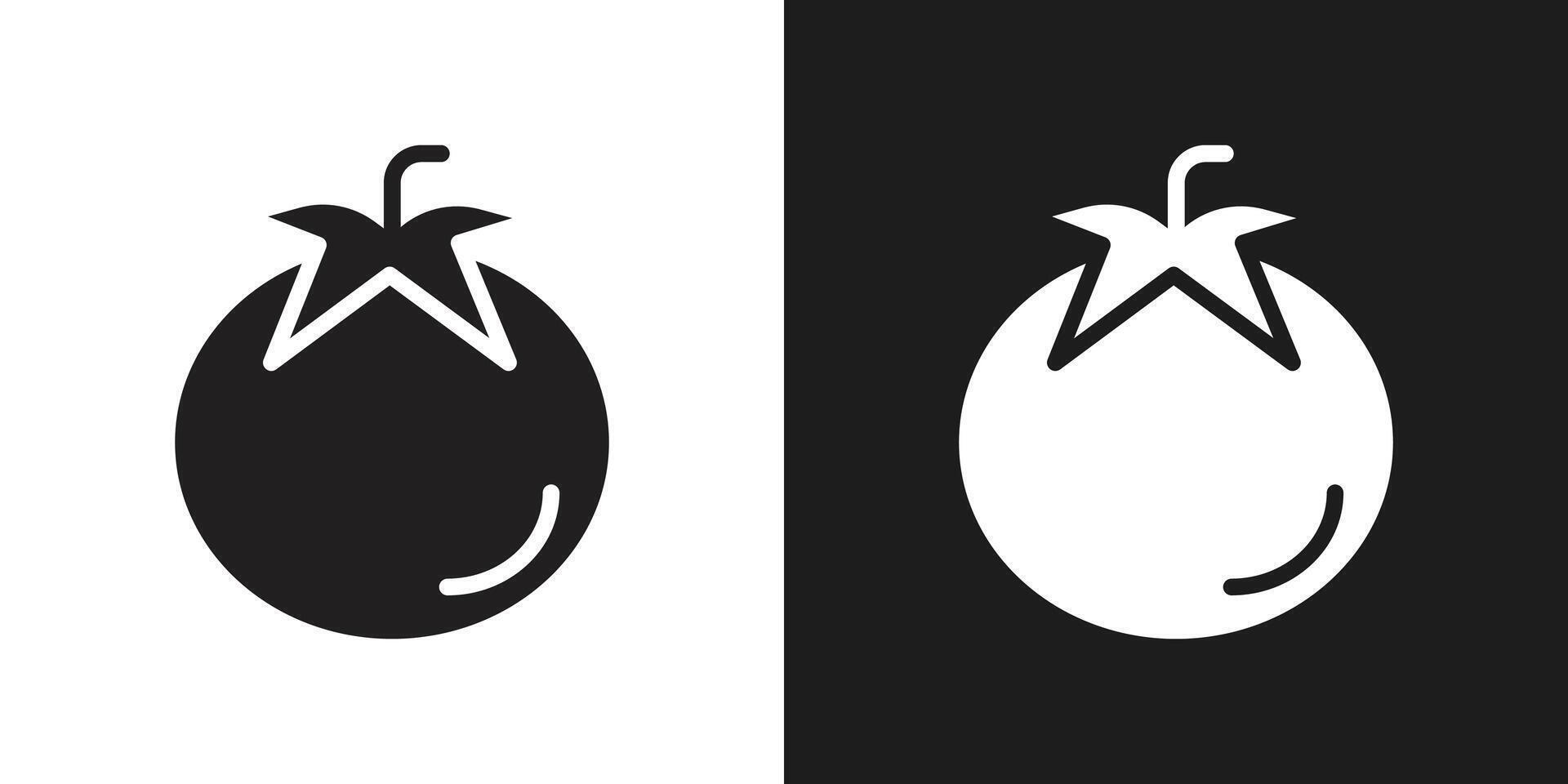 Tomato icon logo set vector