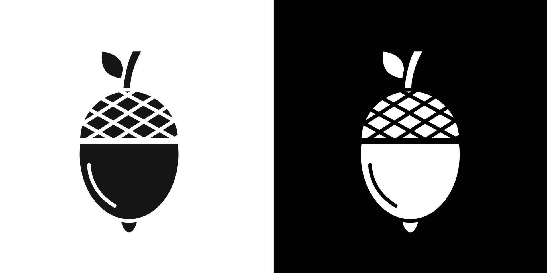 acorn icon logo set vector