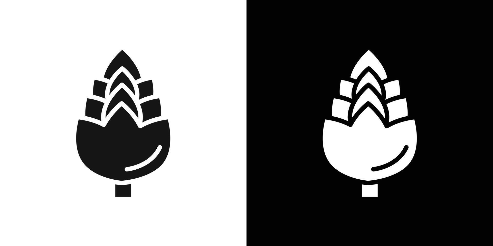 artichoke icon logo set vector