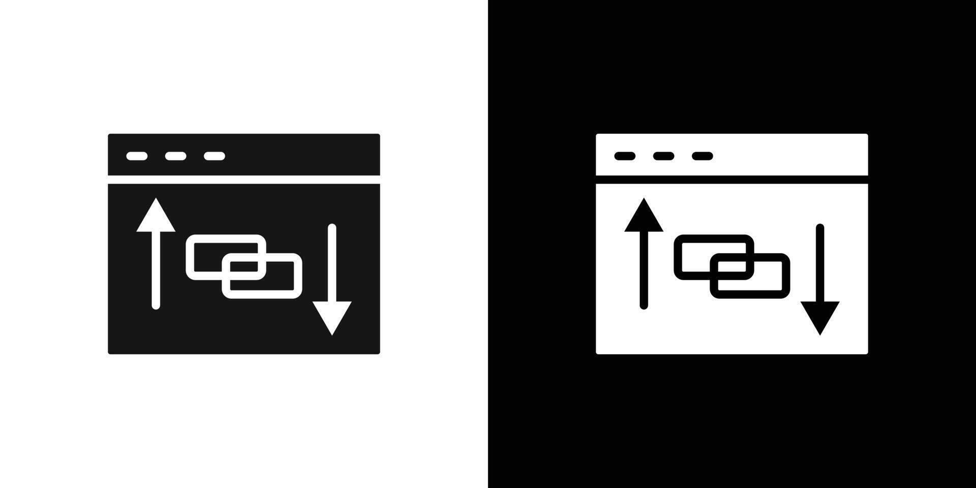 Backlink icon logo set vector
