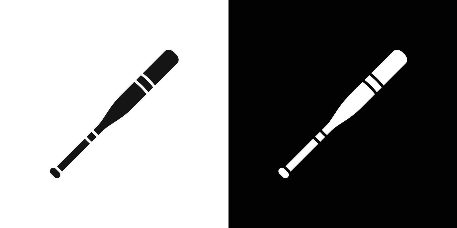 Baseball bat icon logo set vector